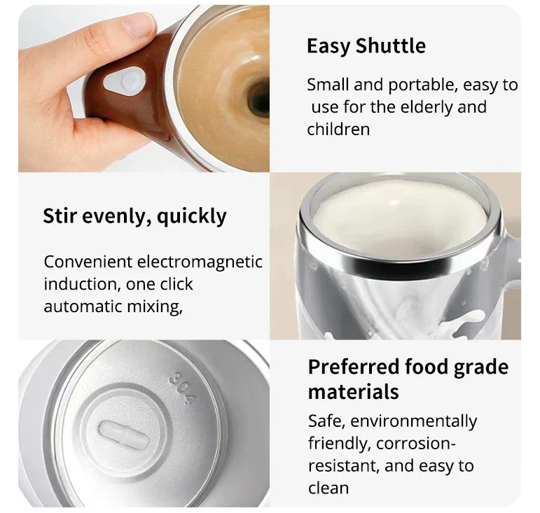 Automatic Cooling and Mixing Mug for Coffee