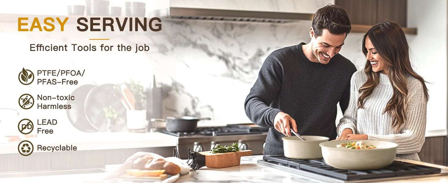 21-Piece Ceramic Nonstick Cookware Set