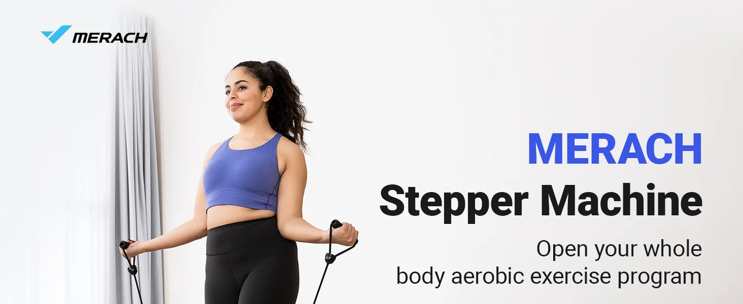 Adjustable Hydraulic Mini Stepper with Resistance Bands