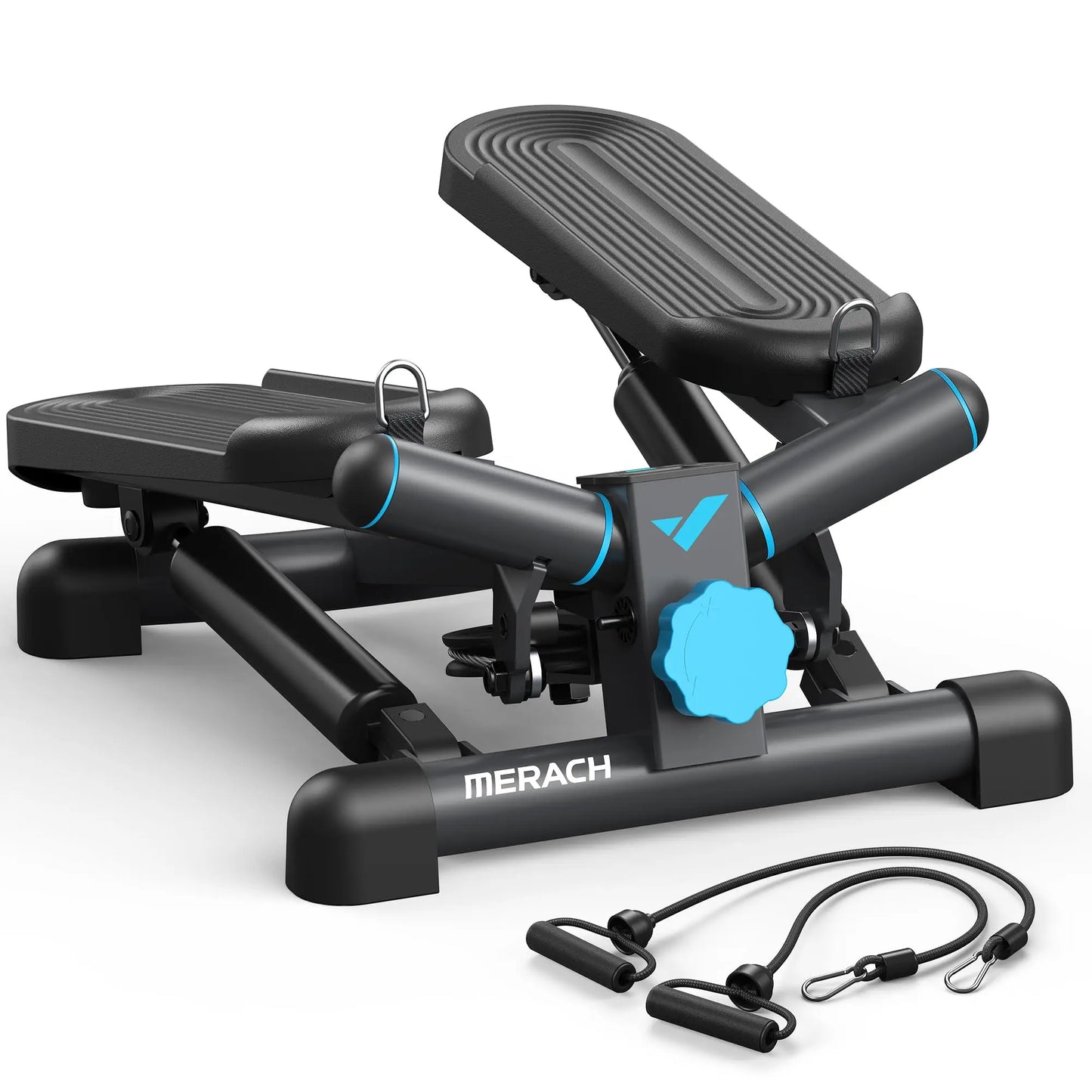 Adjustable Hydraulic Mini Stepper with Resistance Bands