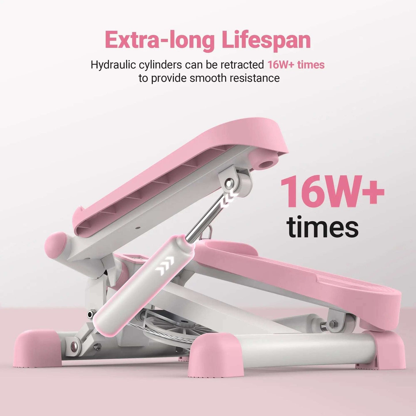 Adjustable Hydraulic Mini Stepper with Resistance Bands