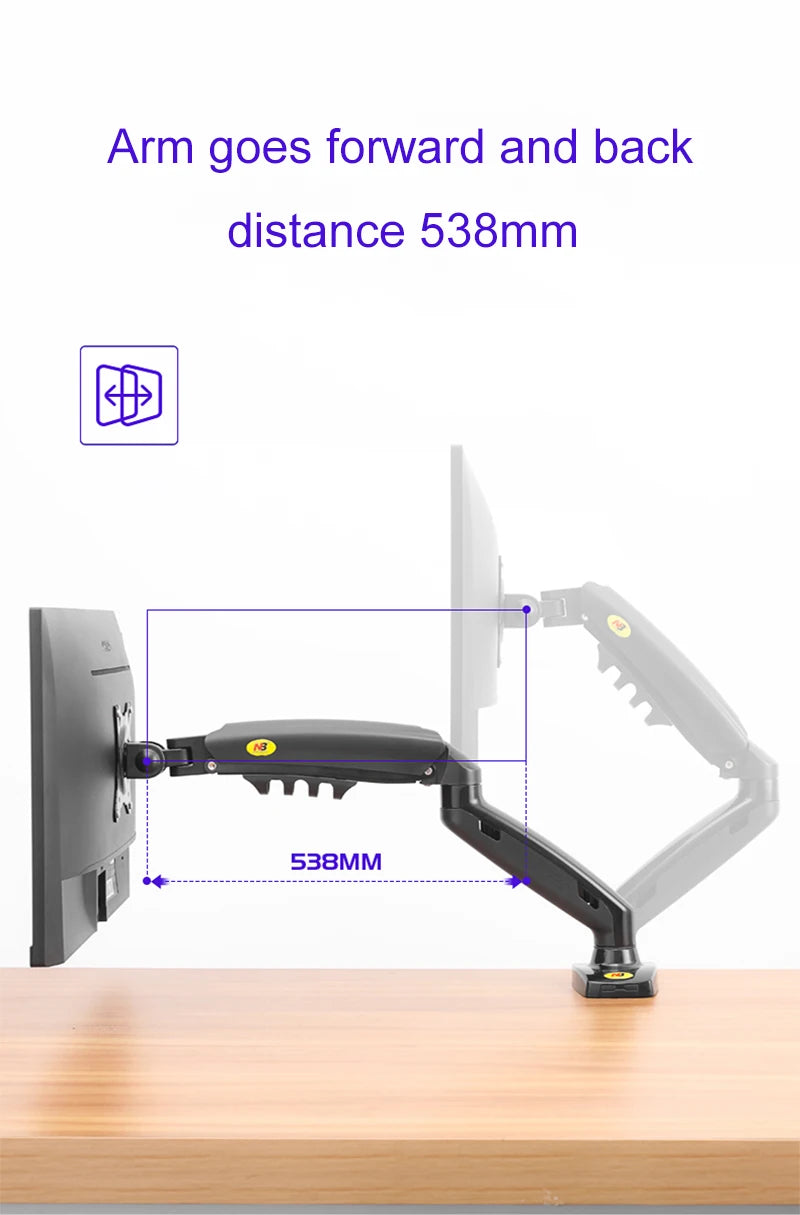 F80 Gas Spring Monitor Arm Mount