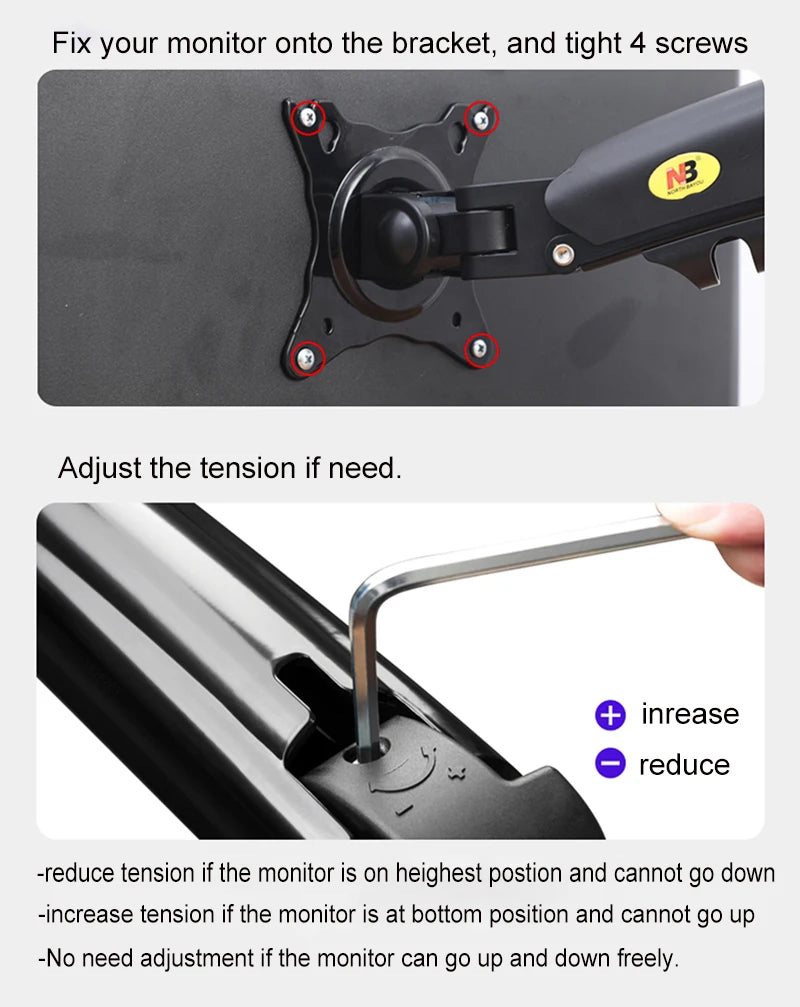 F80 Gas Spring Monitor Arm Mount