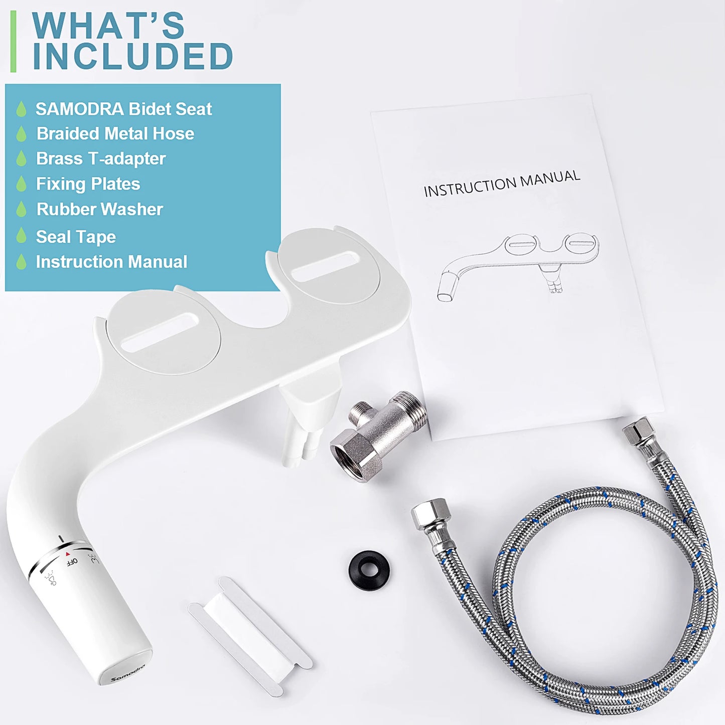 Ultra-Slim Non-Electric Bidet Attachment