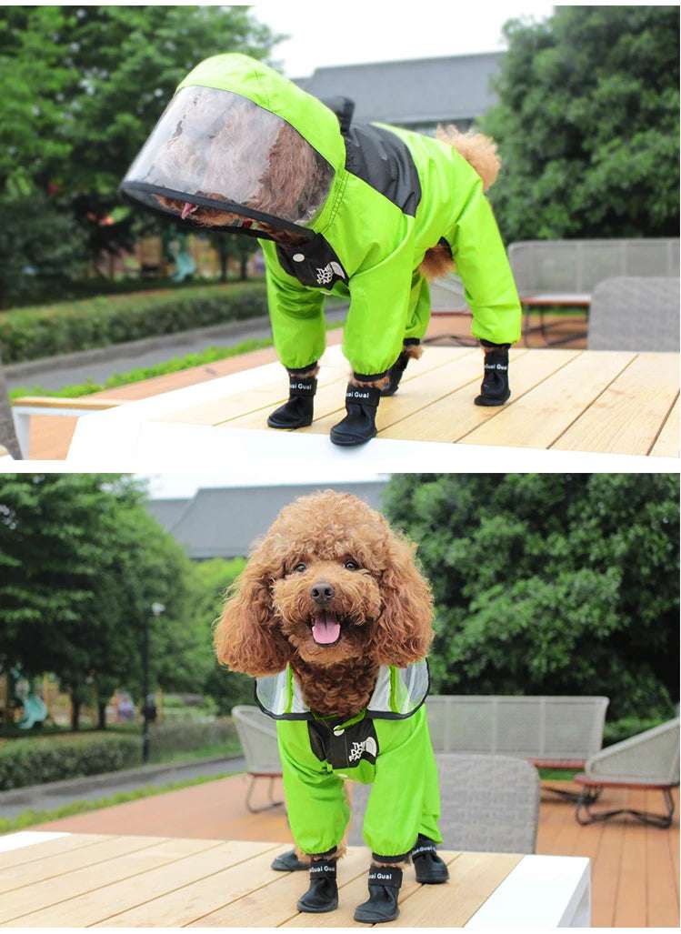 Fashion Waterproof Dog Raincoat with Hood