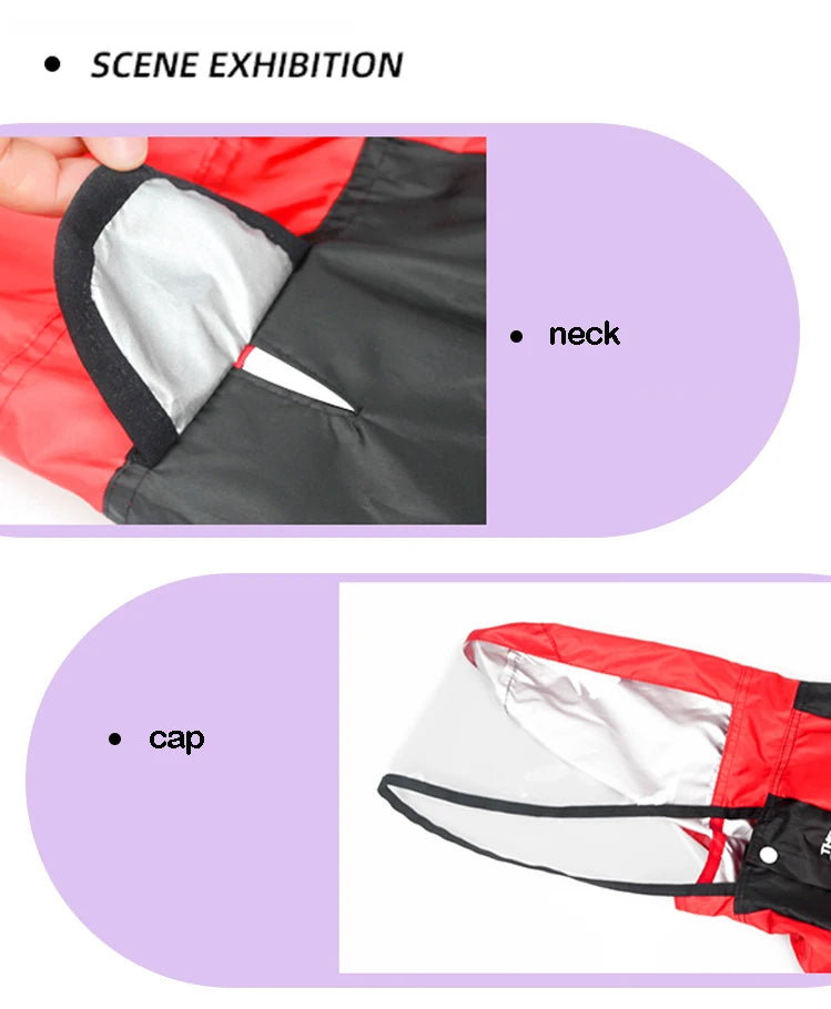 Fashion Waterproof Dog Raincoat with Hood
