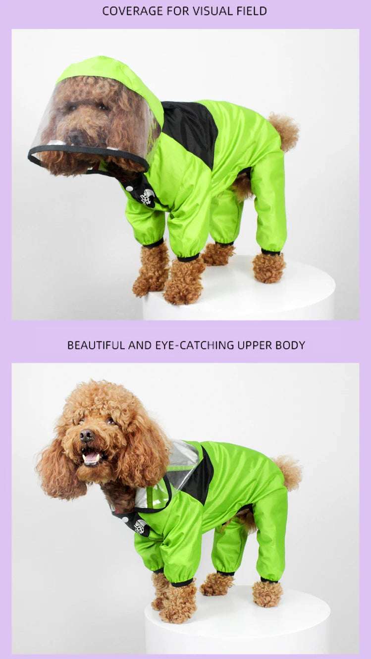 Fashion Waterproof Dog Raincoat with Hood