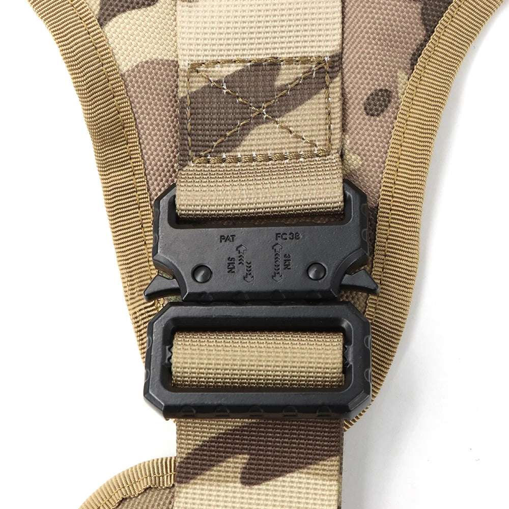 Camouflage Tactical Dog Harness with Leash Set