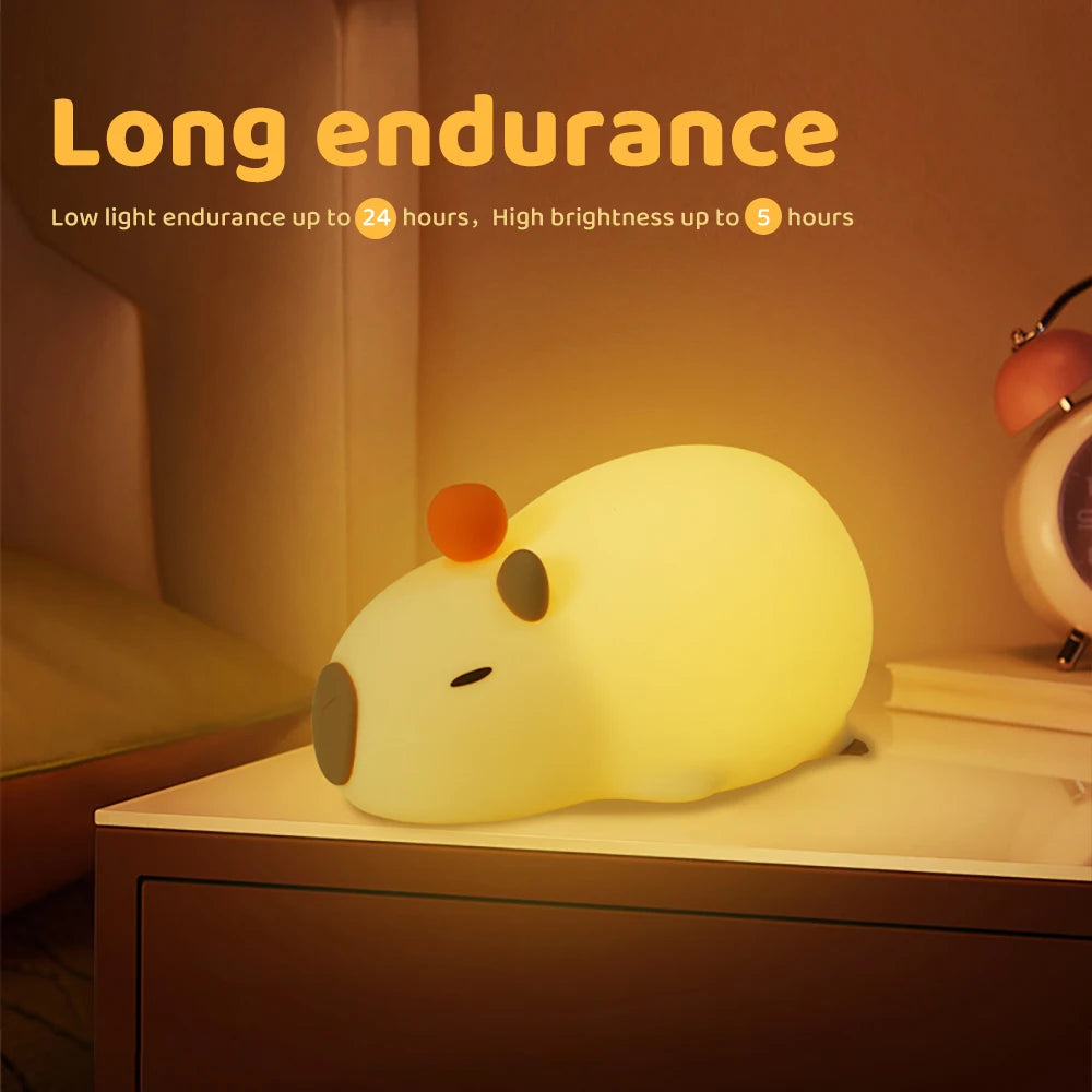 Capybara Night Light for Kids Room