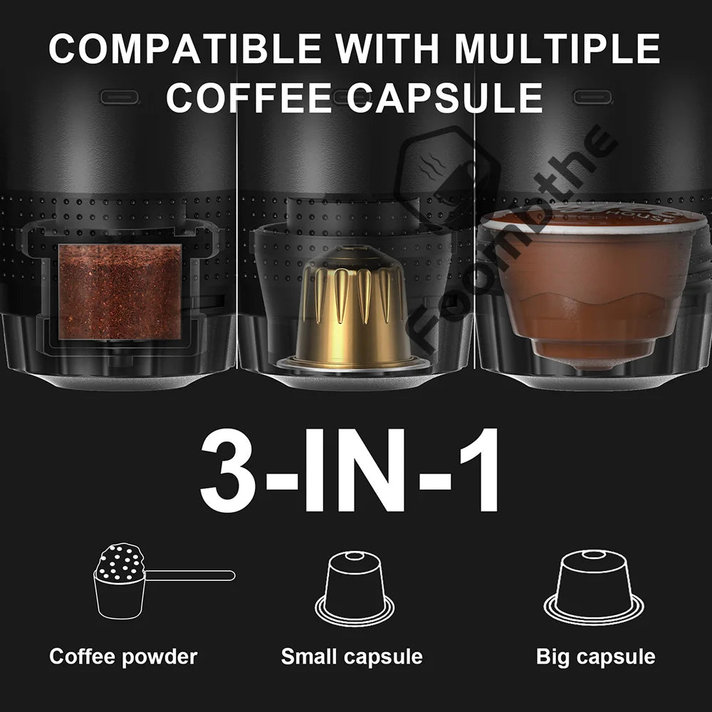 Portable 20-Bar Espresso Maker for Home Travel Camping