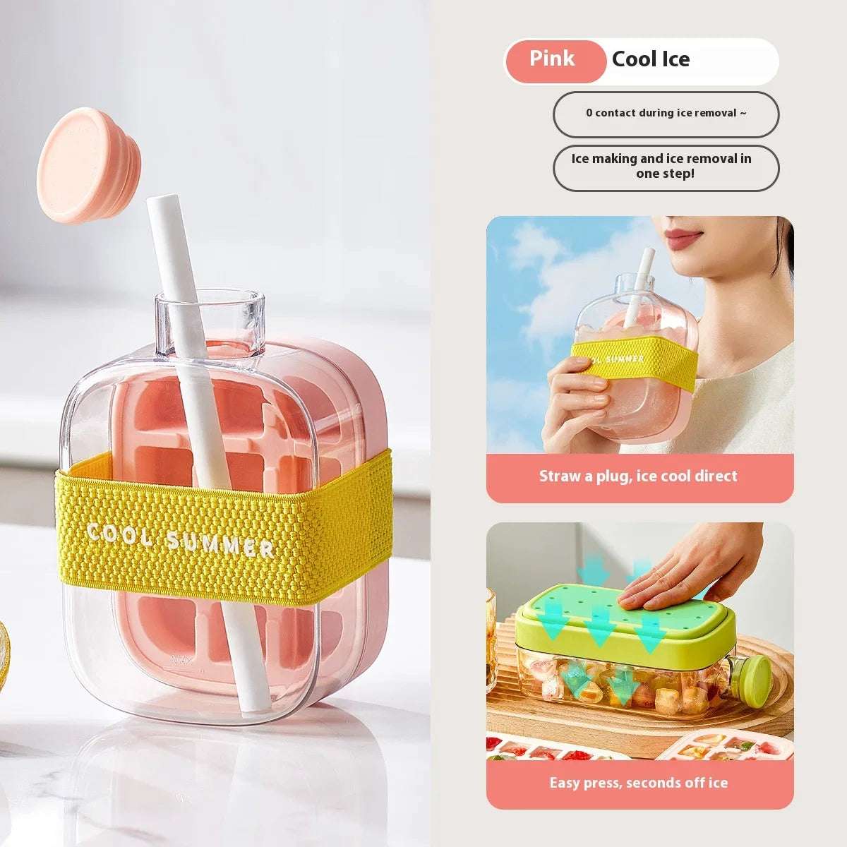 Leakproof Ice Cube Maker Bottle
