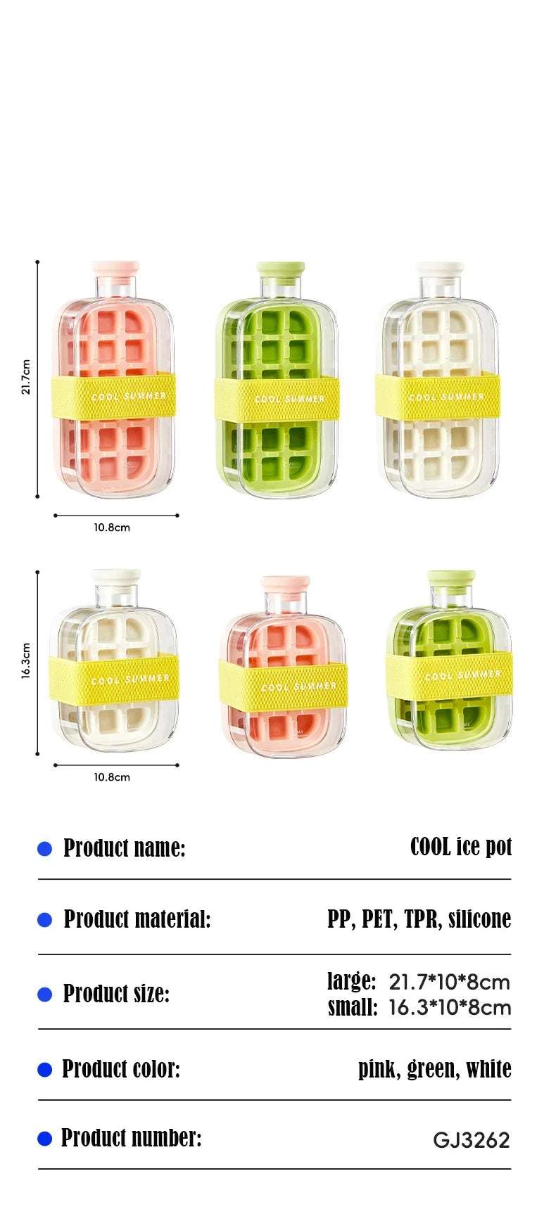 Leakproof Ice Cube Maker Bottle