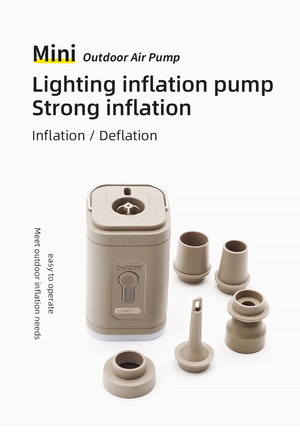 Camping Electric Air Pump with Light