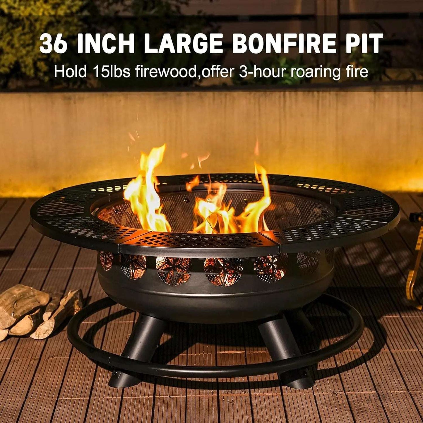 36 Inch Outdoor Fire Pit Grill Table