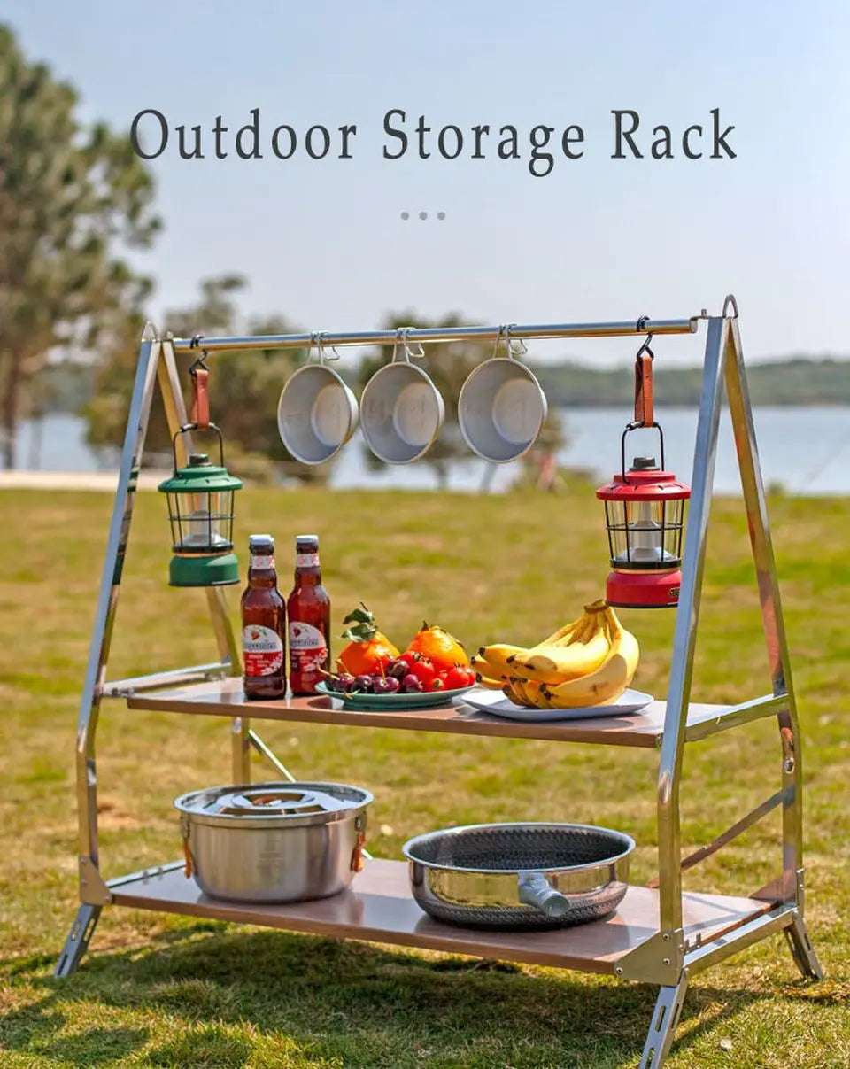 Outdoor Camping Storage Rack 3-Tier Stand