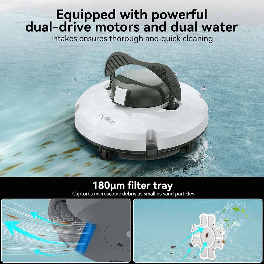 Redkey S100 Cordless Robotic Pool Vacuum Cleaner