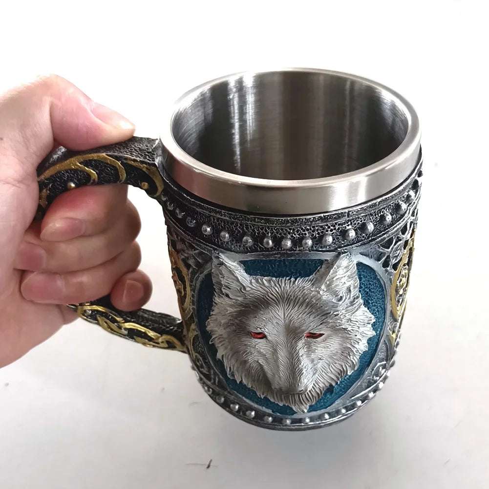 500ml Viking Style Wooden Insulated Mug