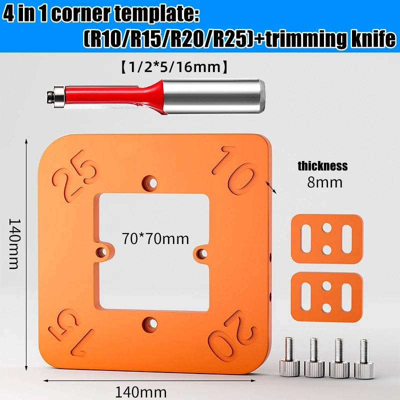 4-in-1 Woodworking Corner Template Tool