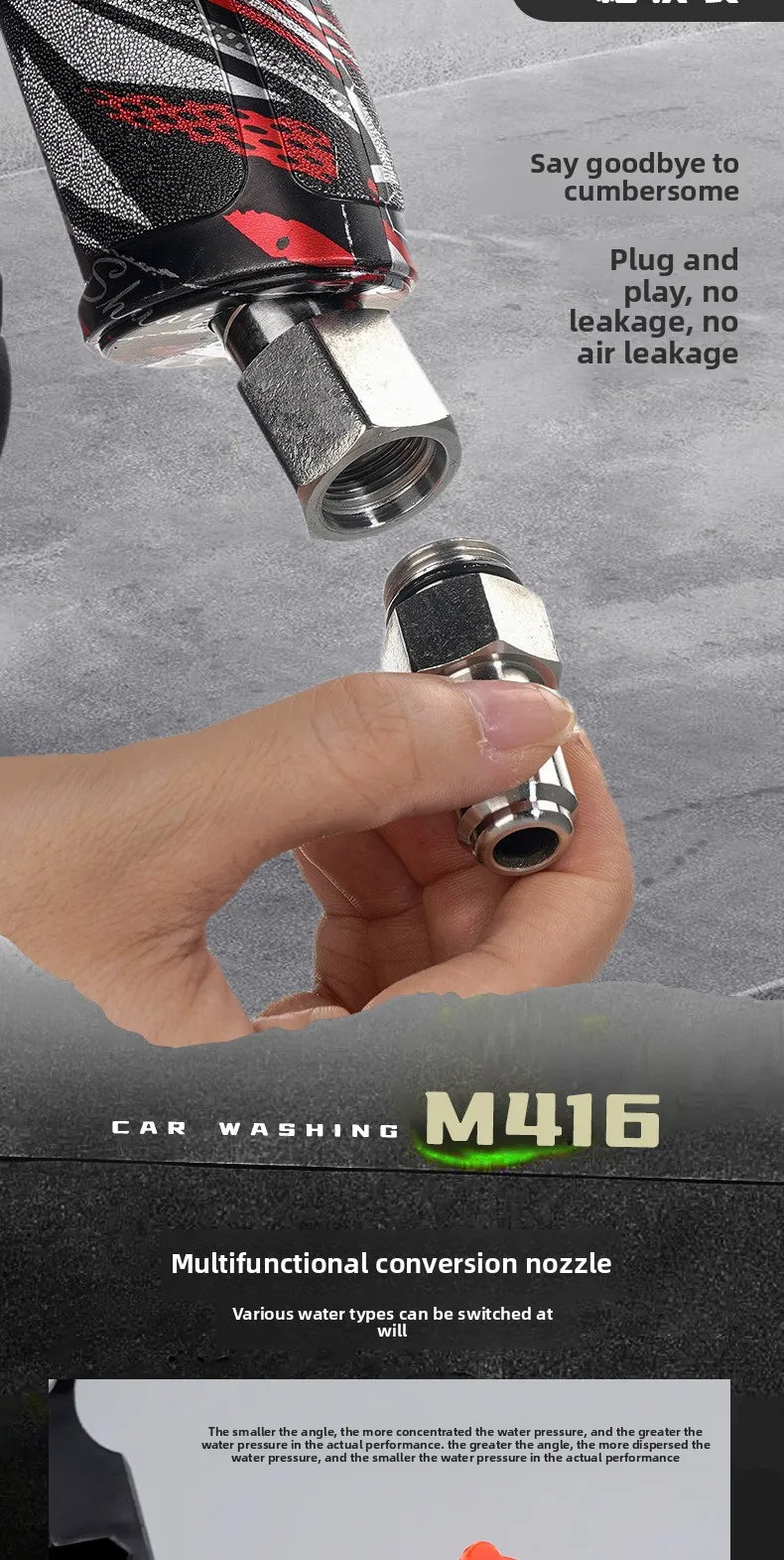 M416 High Pressure Car Wash Spray Gun Foam Cannon