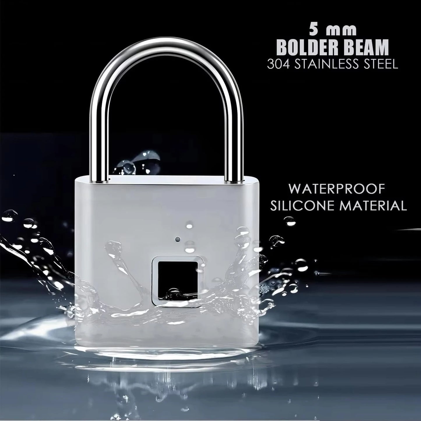 Smart Fingerprint Padlock for Indoor & Outdoor