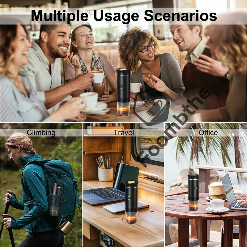 Portable 20-Bar Espresso Maker for Home Travel Camping