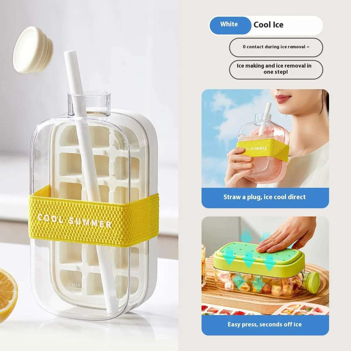 Leakproof Ice Cube Maker Bottle