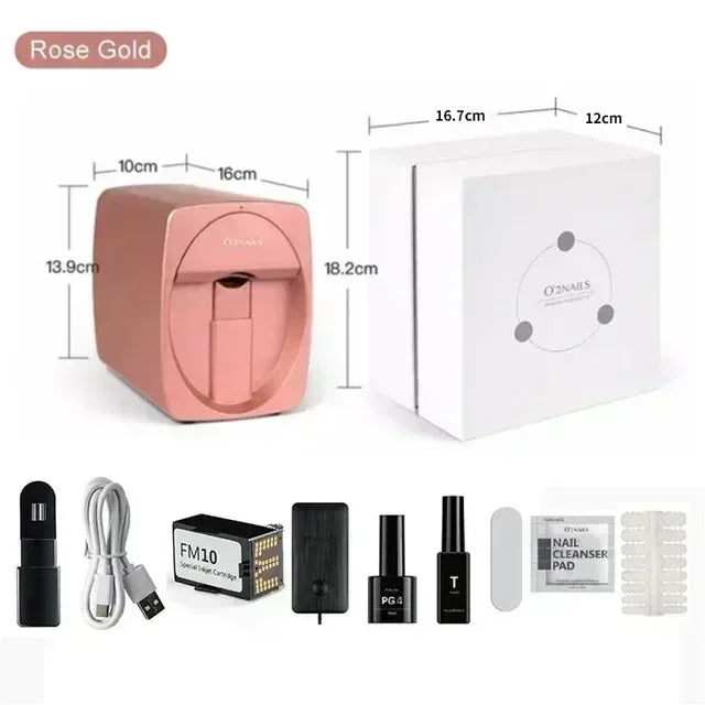 Smart 2400dpi Portable 3D Nail Printer