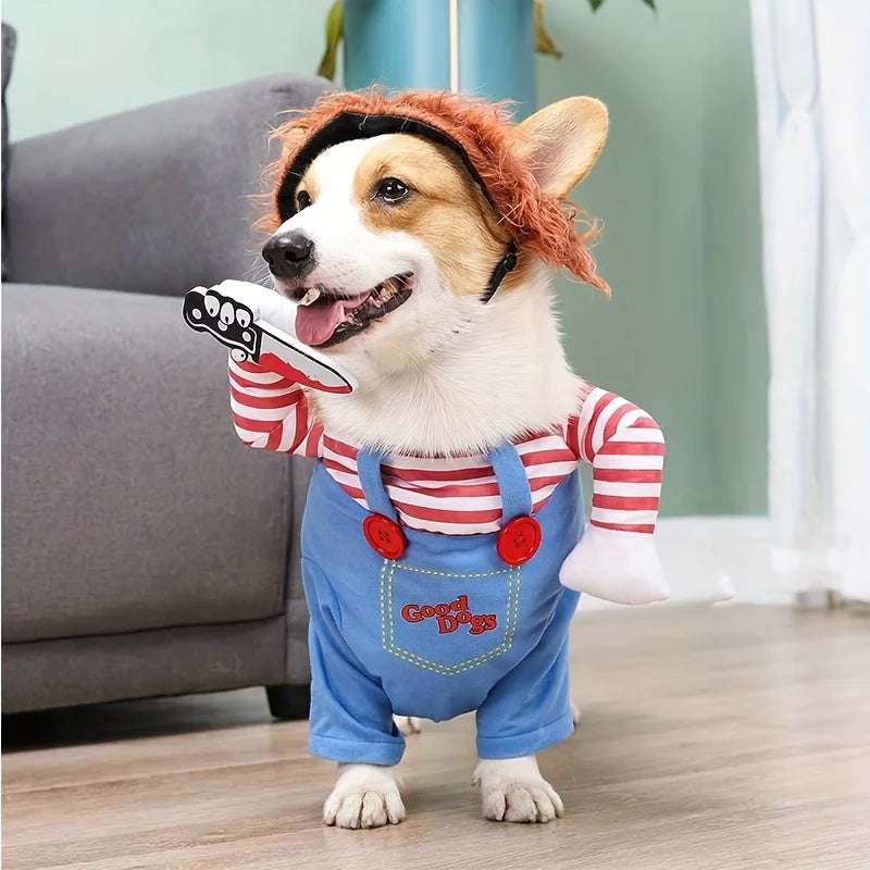 Scary Doll Pet Costume Outfit