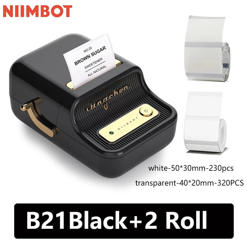 NiiMbot B21 Bluetooth Label Maker with Extra Rolls