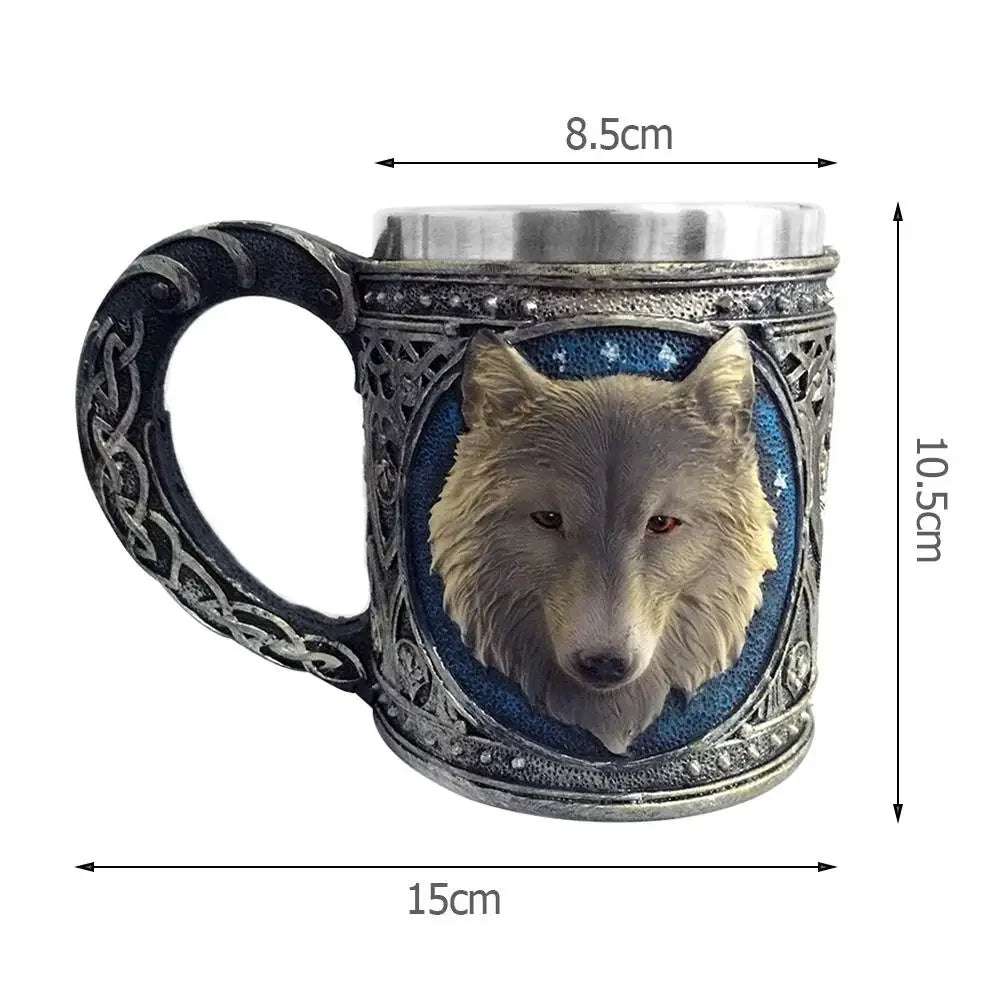 500ml Viking Style Wooden Insulated Mug