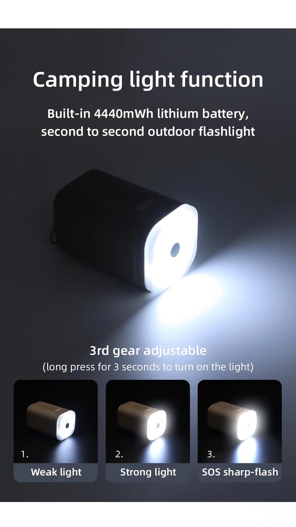 Camping Electric Air Pump with Light