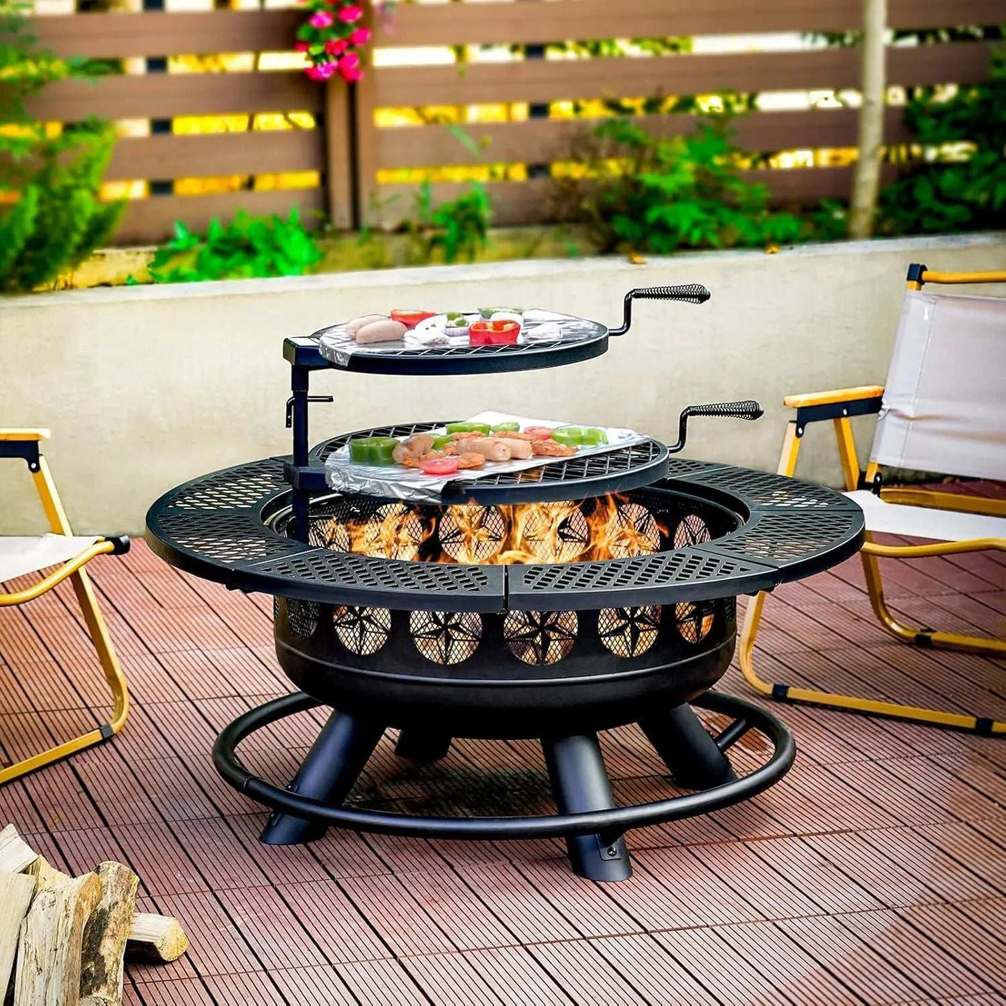 36 Inch Outdoor Fire Pit Grill Table