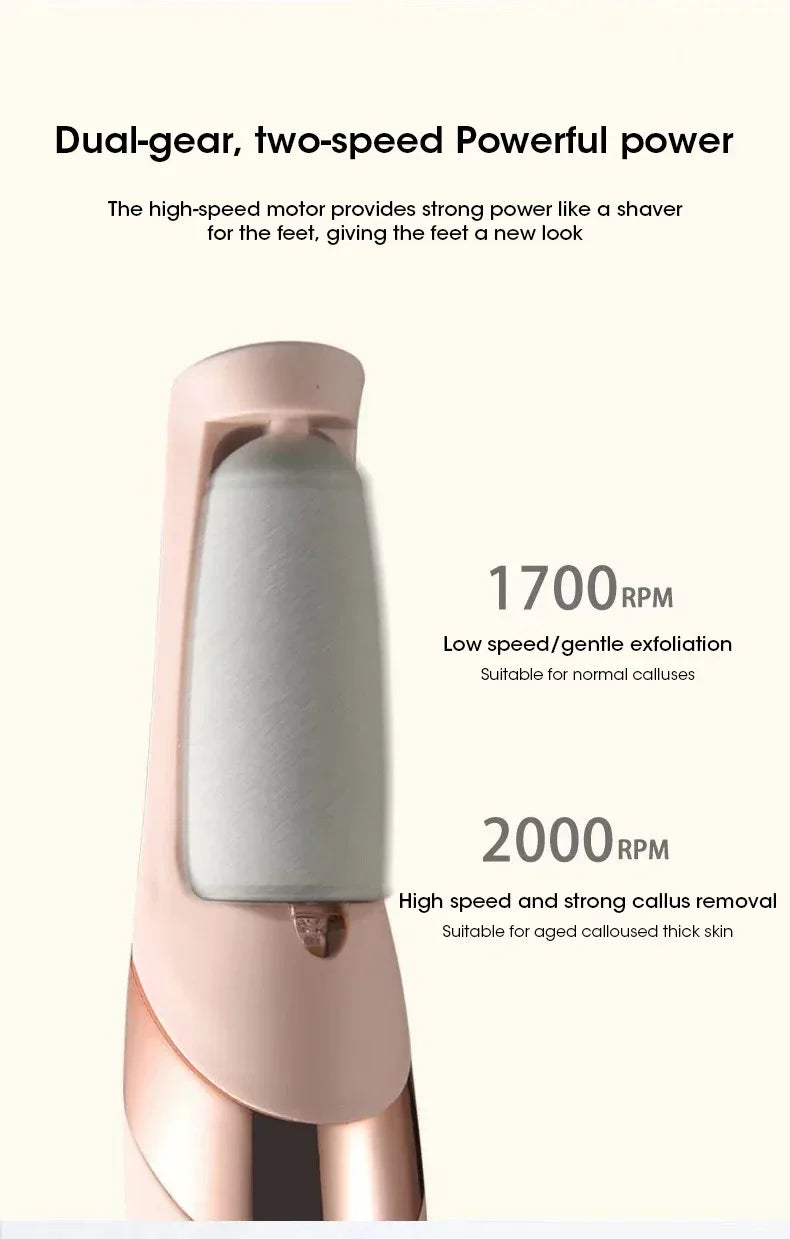 Electric Foot Callus Remover with LED