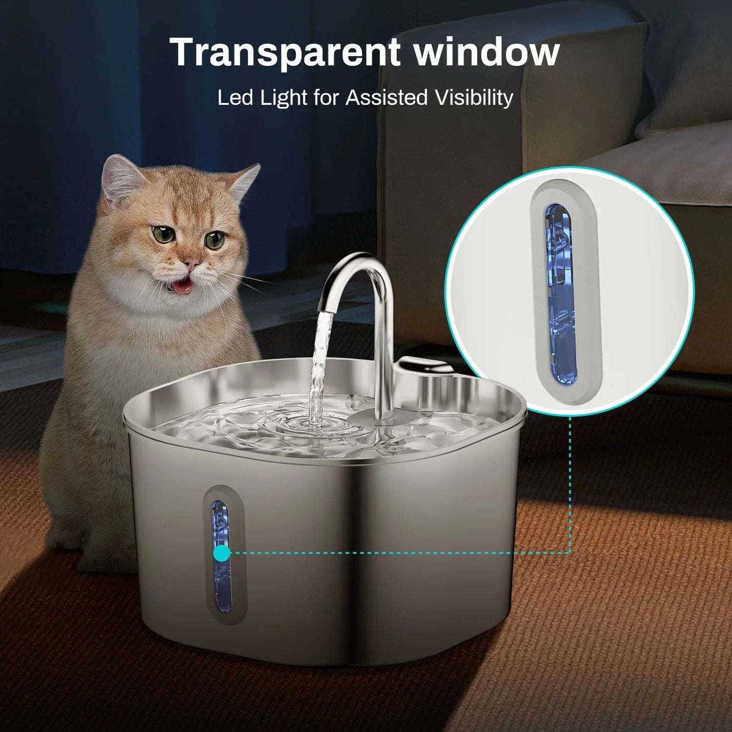 Stainless Steel Pet Water Fountain