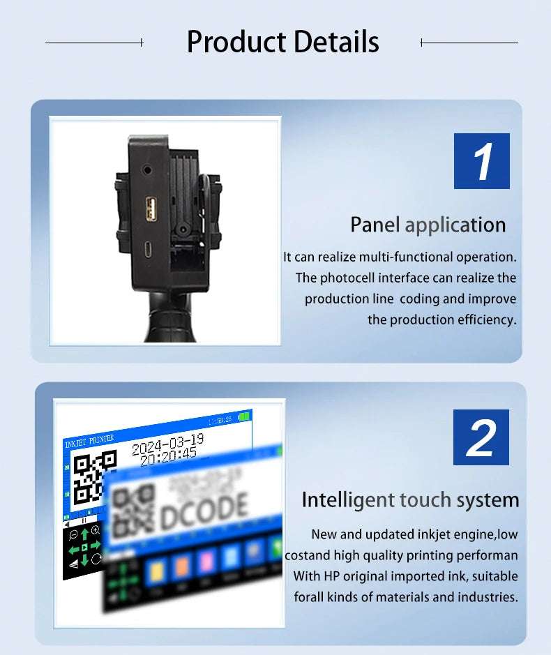 Handheld Inkjet Printer – 600DPI Portable Label Gun