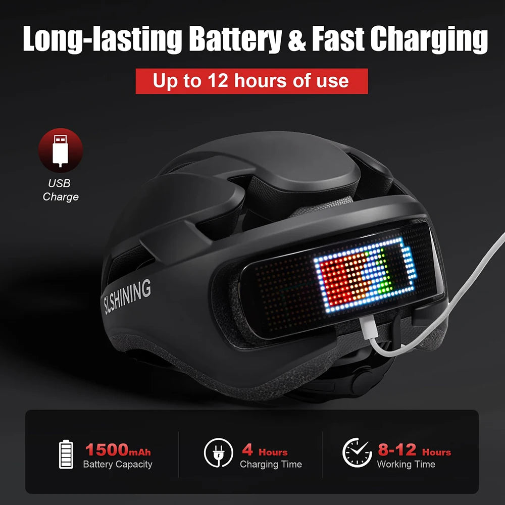 Smart LED Bike Helmet with App Control