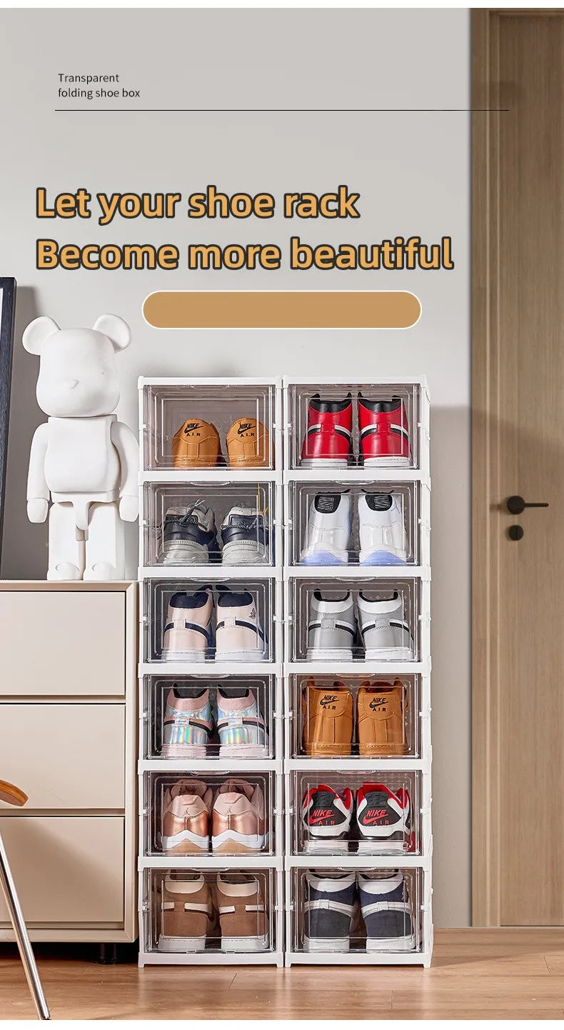 Foldable Stackable Shoe Storage Box