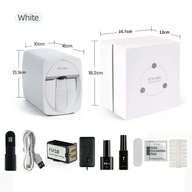 Smart 2400dpi Portable 3D Nail Printer