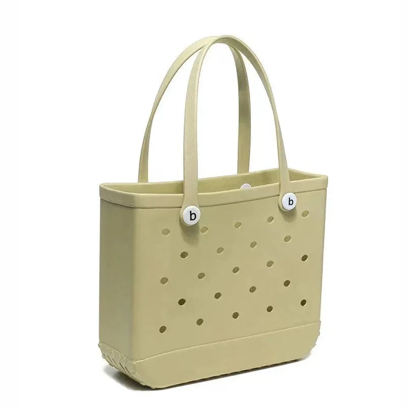 Waterproof EVA Rubber Tote Bag – M/L/XL Beach & Picnic Basket