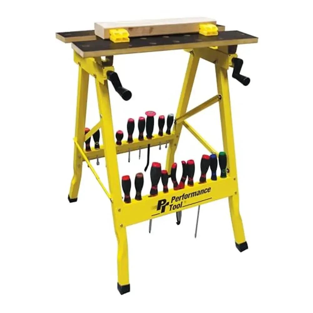 Folding Workbench with Clamp System