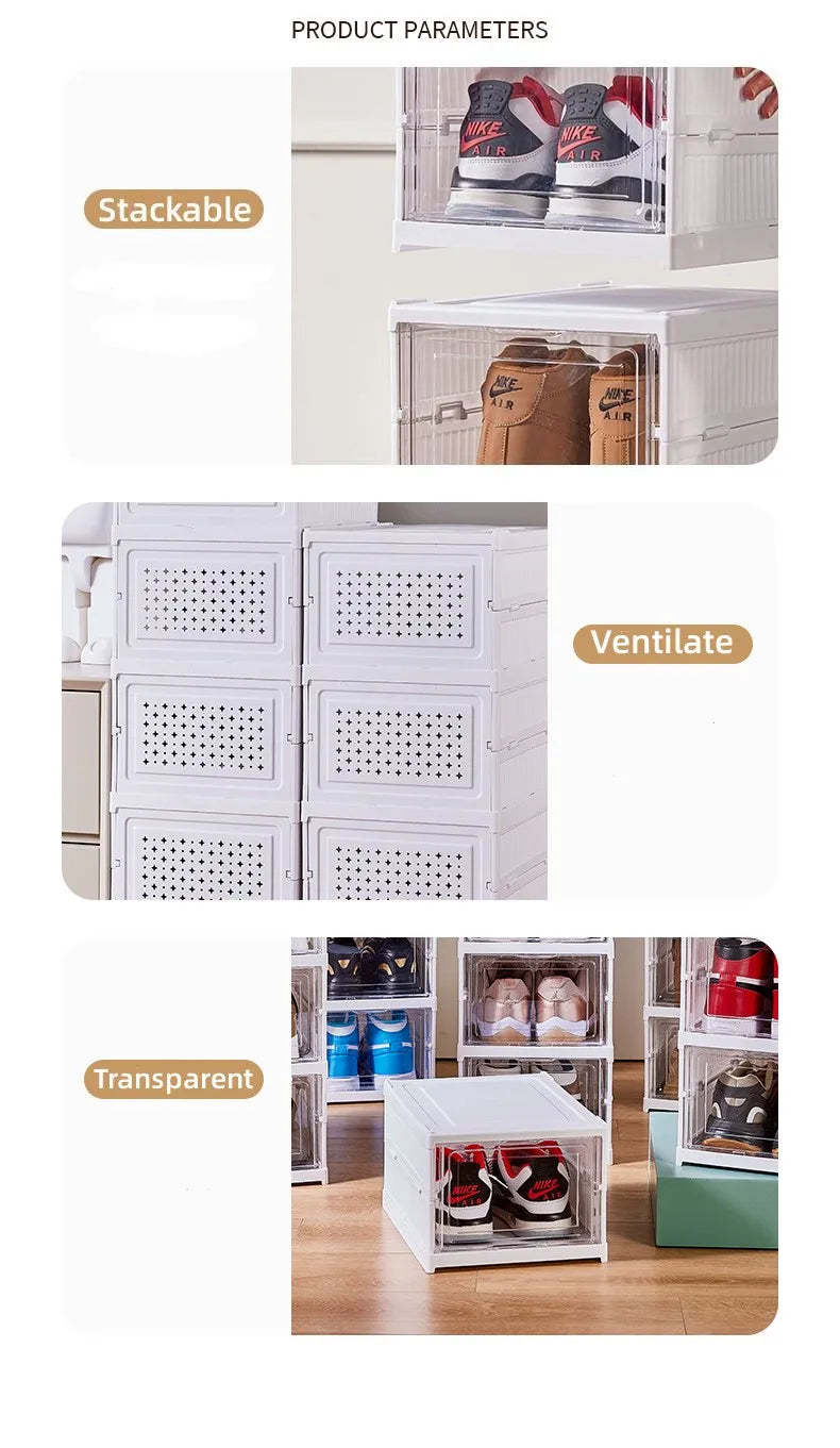 Foldable Stackable Shoe Storage Box