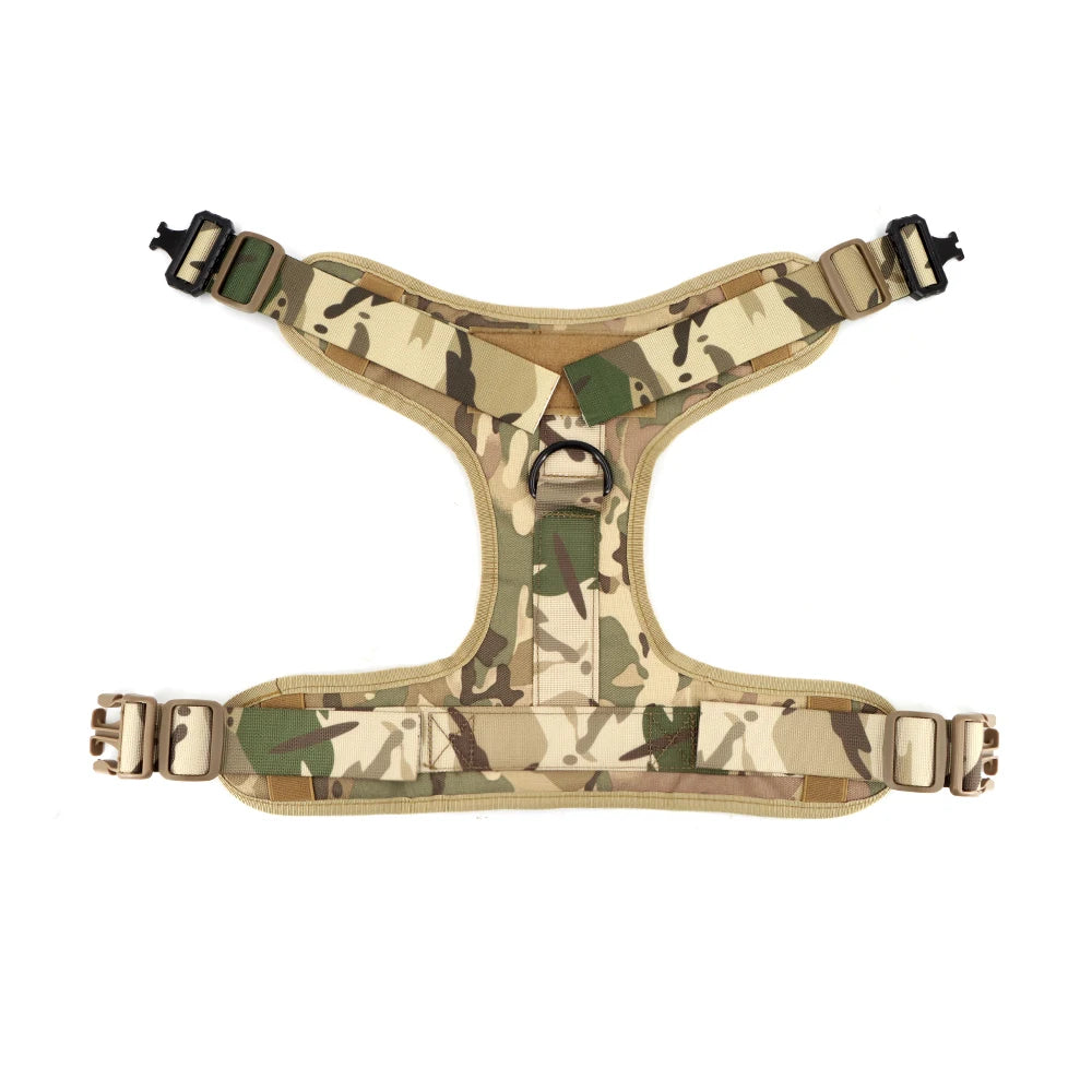Camouflage Tactical Dog Harness with Leash Set