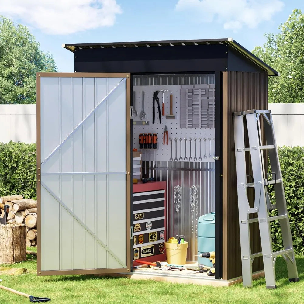 5x3 ft Metal Outdoor Storage Shed