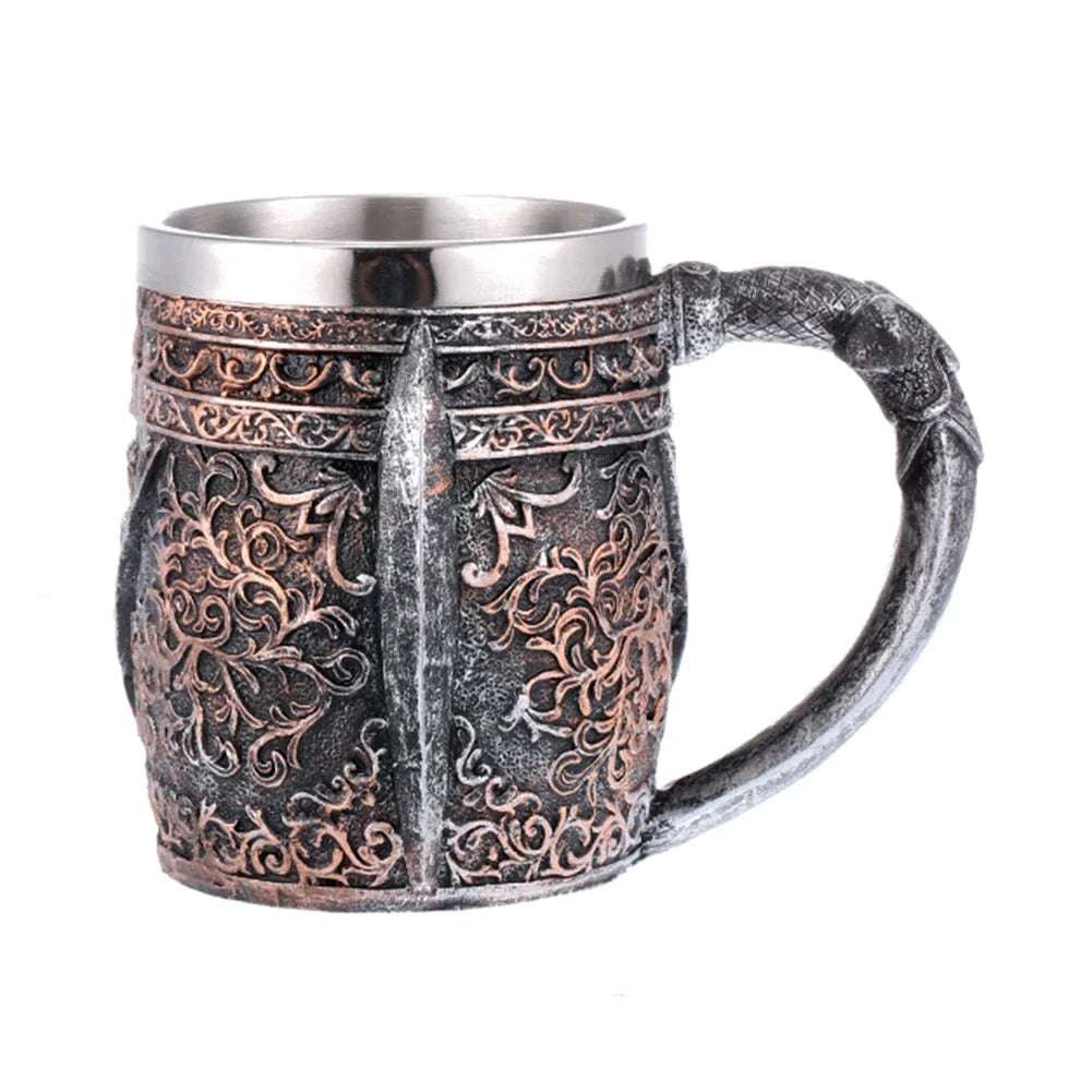 500ml Viking Style Wooden Insulated Mug