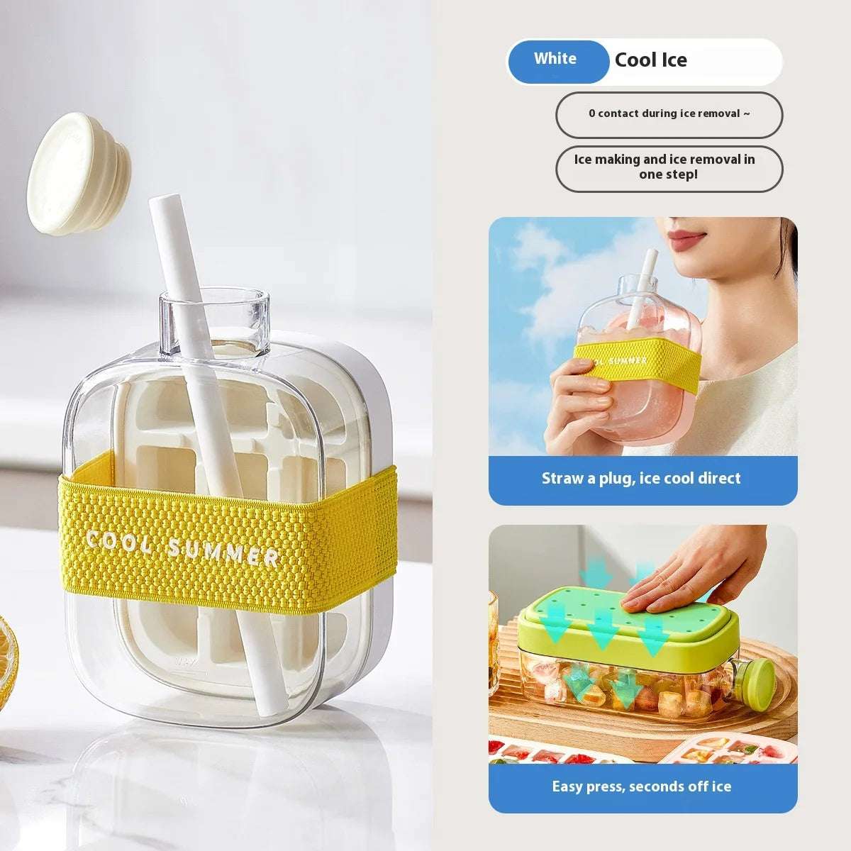 Leakproof Ice Cube Maker Bottle