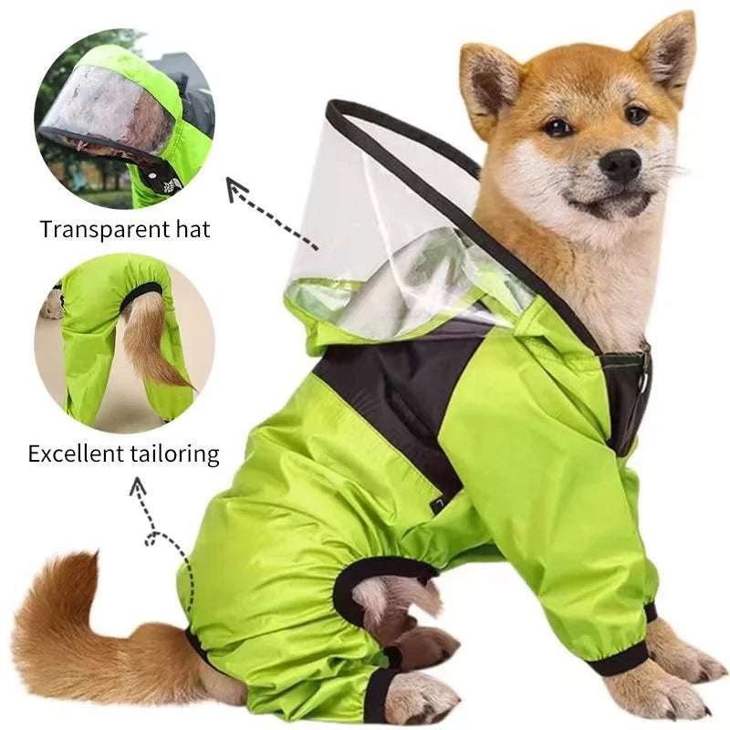 Fashion Waterproof Dog Raincoat with Hood