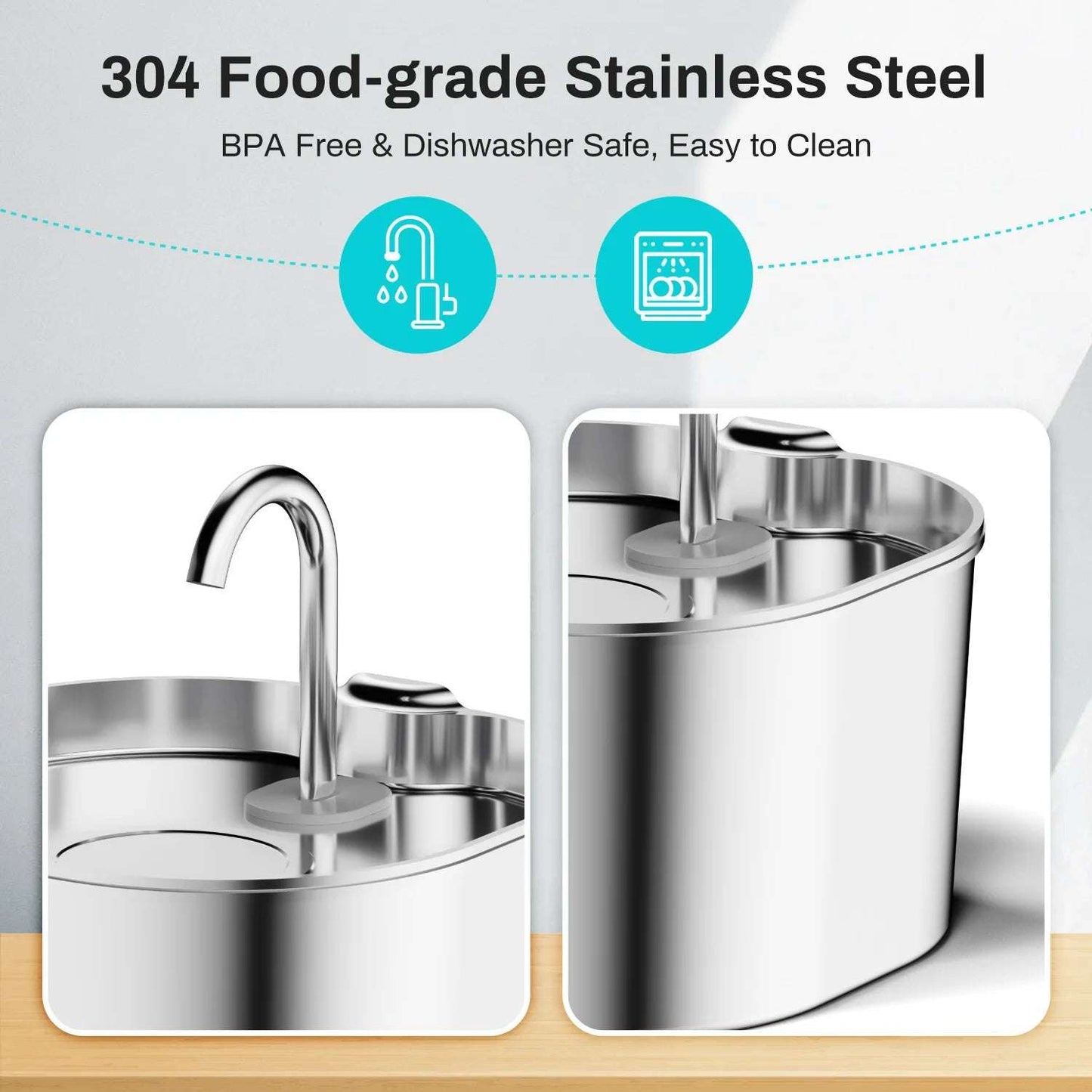 Stainless Steel Pet Water Fountain