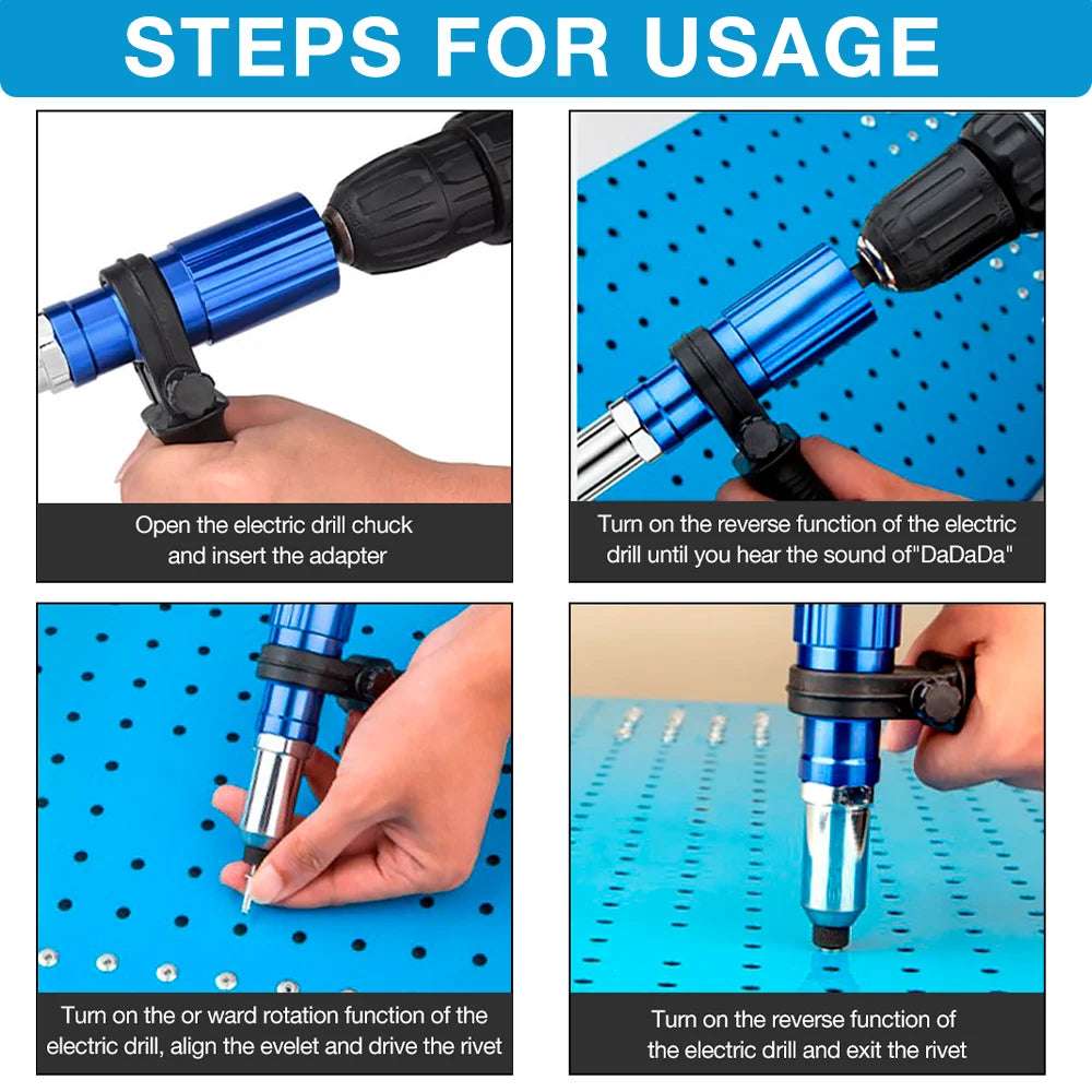 Electric Drill Rivet Gun Adapter Kit