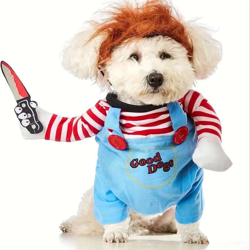 Scary Doll Pet Costume Outfit