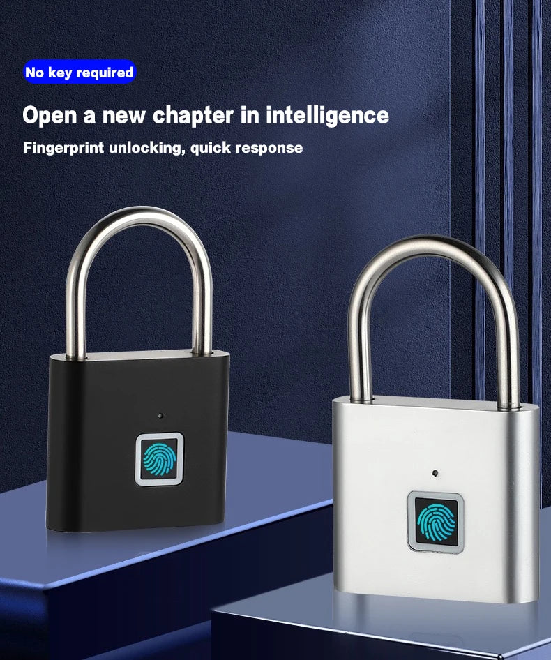 Smart Fingerprint Padlock for Indoor & Outdoor